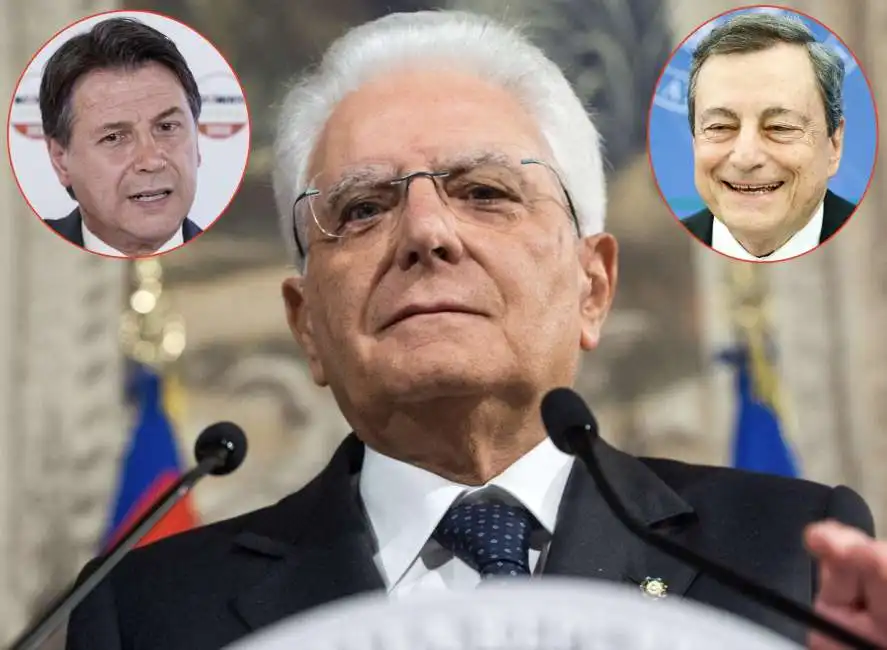 sergio mattarella mario draghi giuseppe conte 