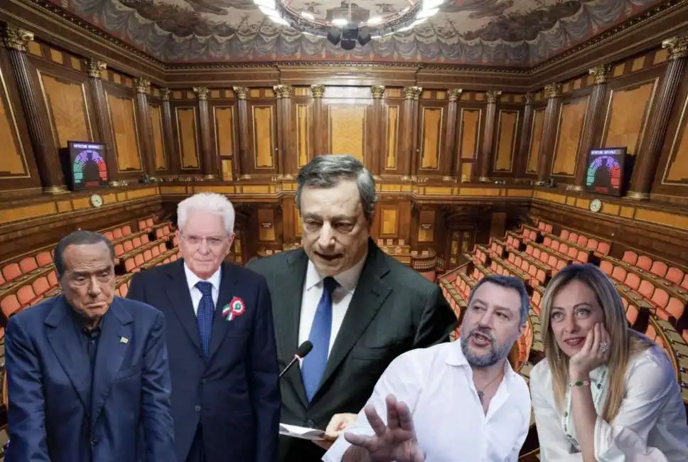 silvio berlusconi mario draghi matteo salvini giorgia meloni sergio mattarella