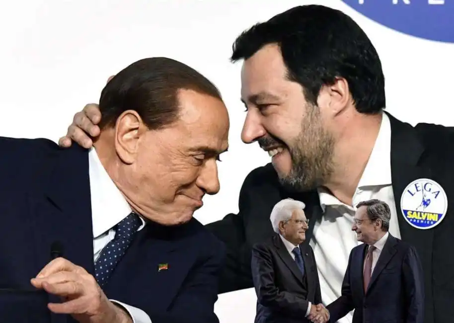 silvio berlusconi matteo salvini mario draghi sergio mattarella 