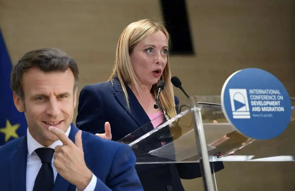 emmanuel macron giorgia meloni 