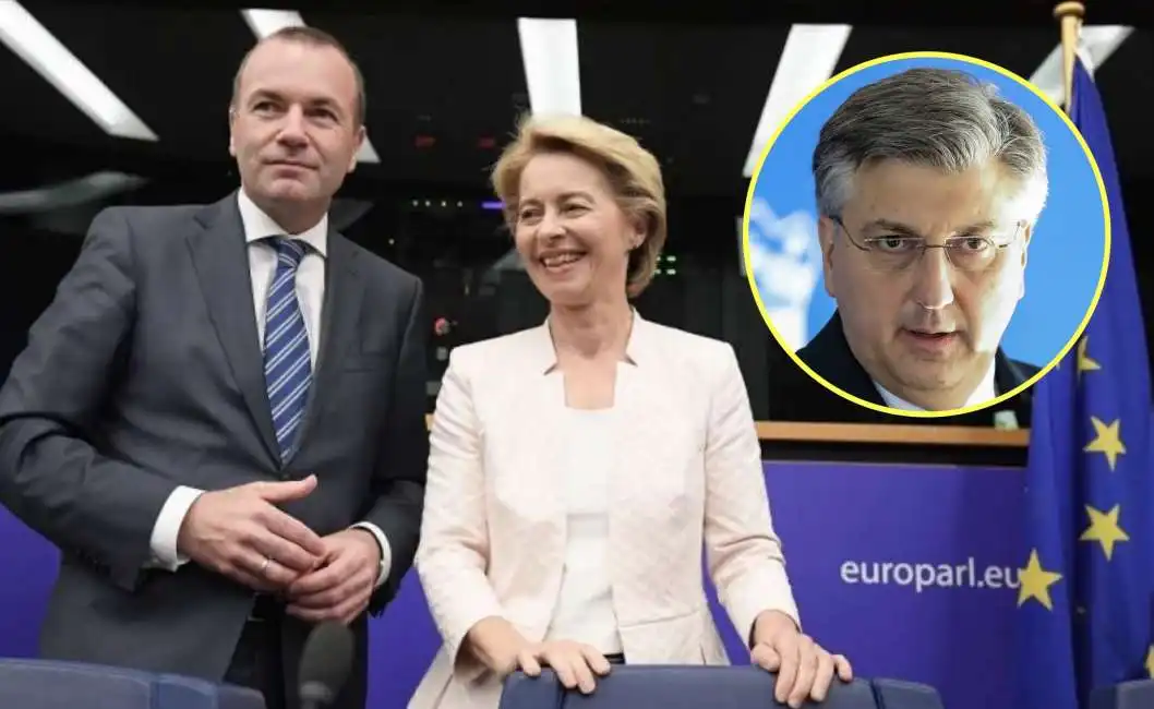 manfred weber ursula von der leyen andrej plenkovic 