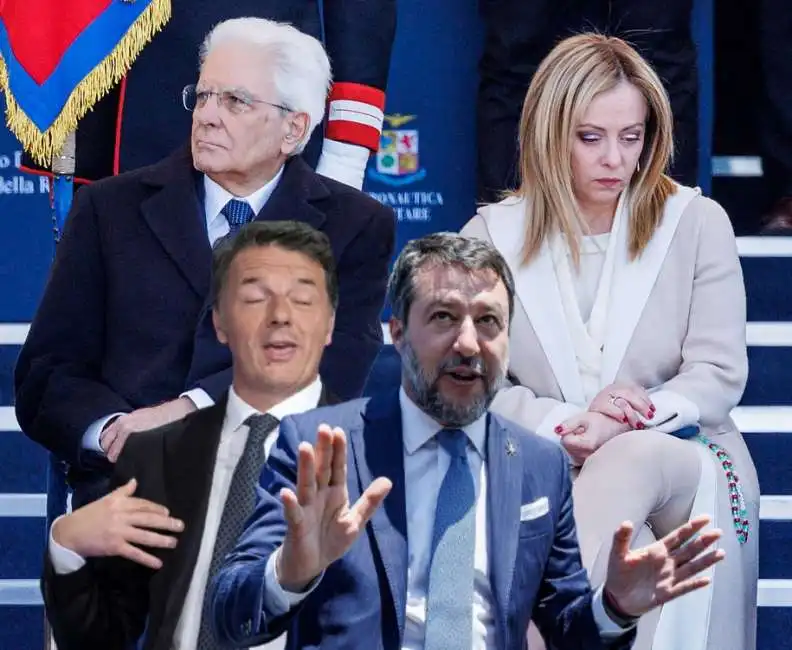 matteo salvini renzi sergio mattarella giorgia meloni 