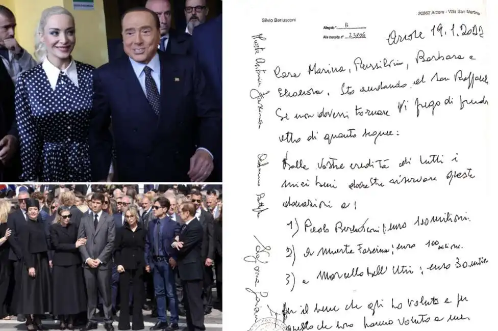 silvio berlusconi testamento marta fascina figli luigi pier barbara 