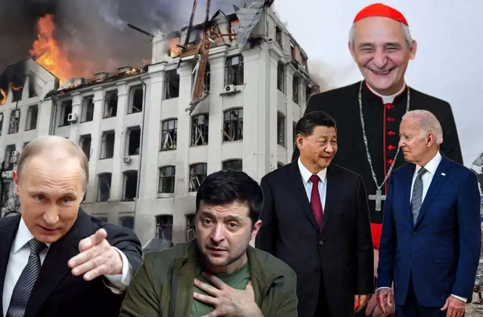 ucraina vladimir putin volodymyr zelensky joe biden matteo zuppi xi jinping 