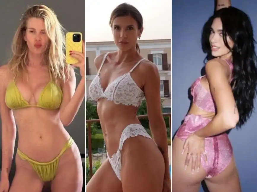 alessia marcuzzi elisabetta canalis dua lipa 