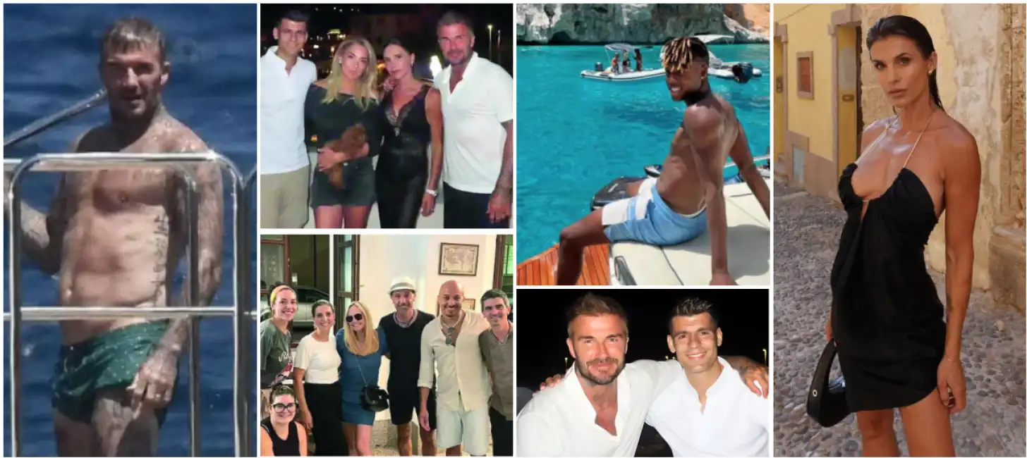 beckham canalis morata nico williams vacanze sardegna