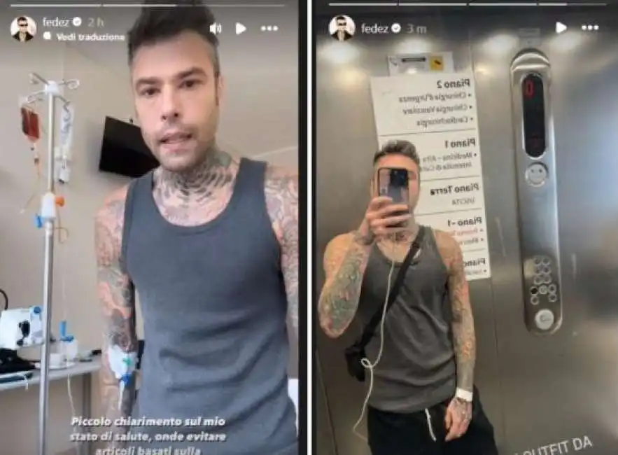 fedez parla del suo ricovero in ospedale