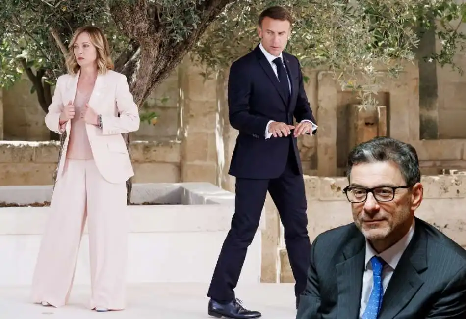 giorgia meloni emmanuel macron giancarlo giorgetti