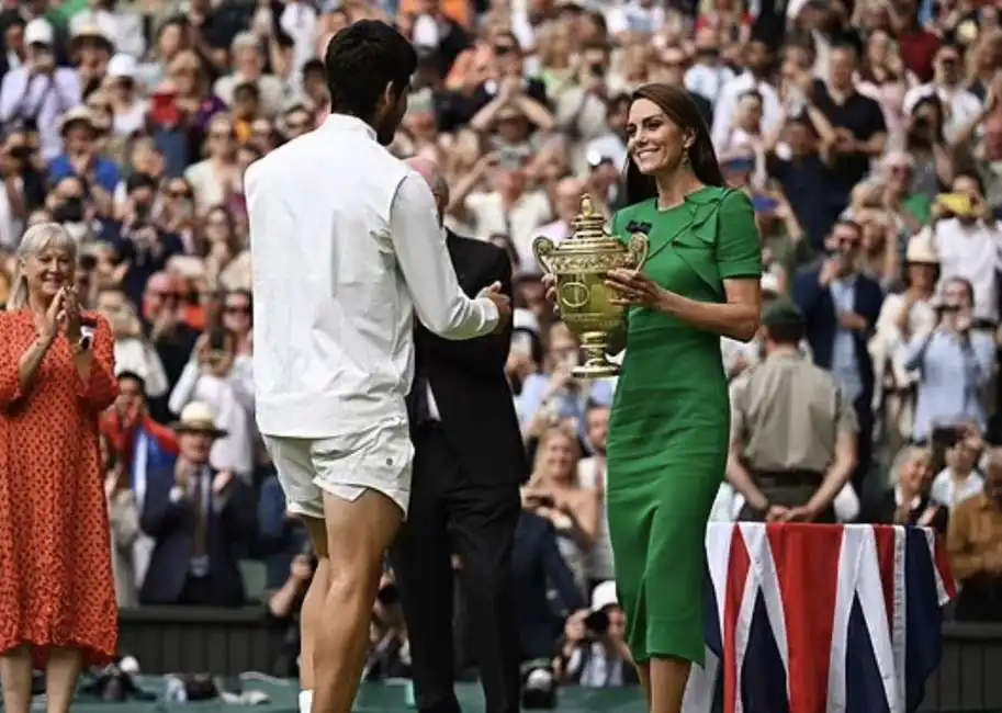 kate middleton premia carlos alcaraz - wimbledon 2023