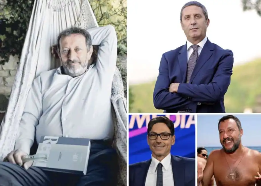 michele serra matteo salvini gianmarco chiocci pier silvio berlusconi 