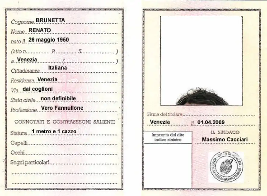 carta identita brunetta