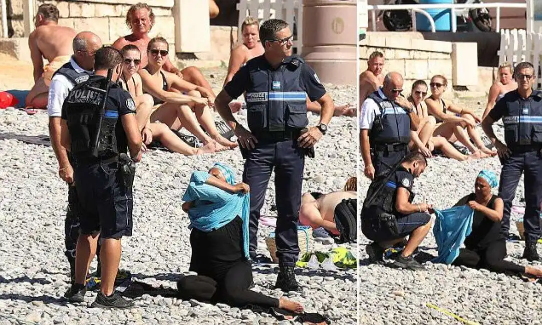 burkini nizza cannes poliziotti