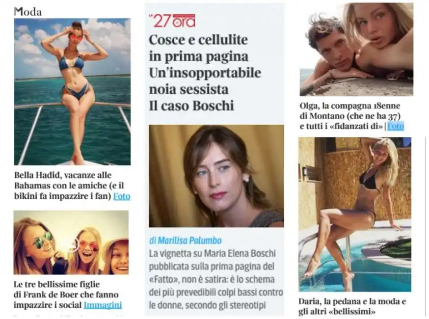 homepage del corriere sessismo