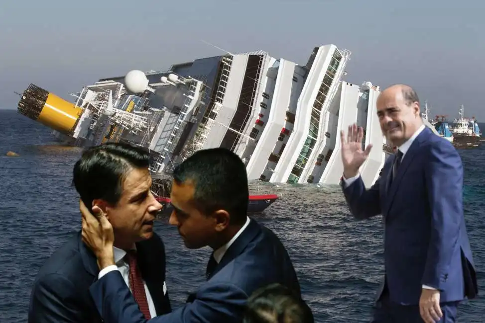 costa concordia luigi di maio giuseppe conte nicola zingaretti 