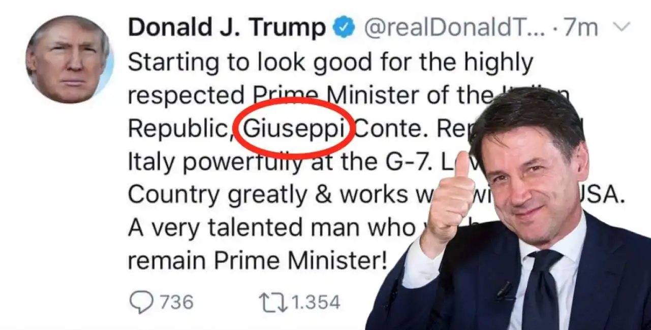 donald trump giuseppe giuseppi conte