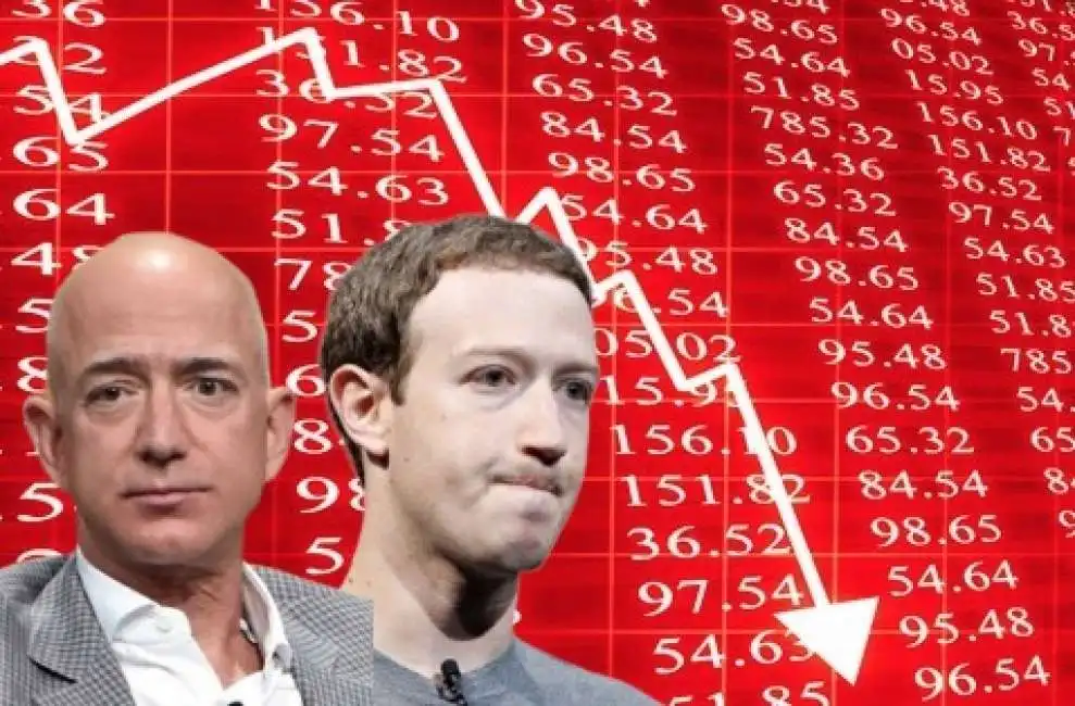 jeff bezos mark zuckerberg borse crollo