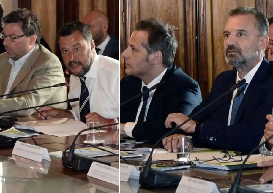 matteo salvini giancarlo giorgetti massimo bitonci armando siri