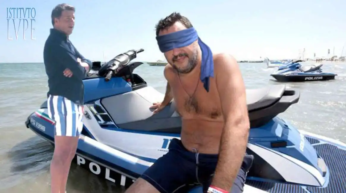 matteo salvini moto d acqua renzi 