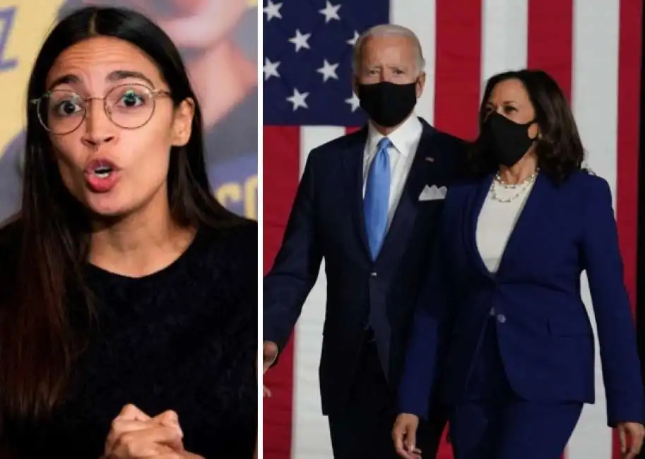 alexandria ocasio cortez joe biden kamala harris 