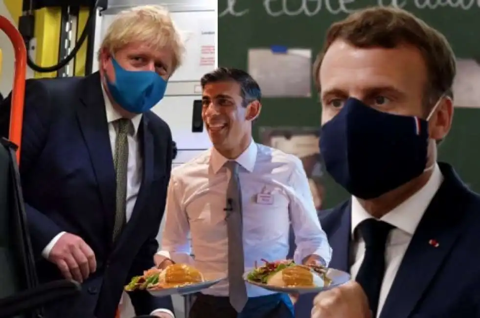 boris johnson rishi sunak emmanuel macron