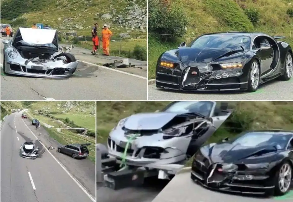 bugatti chiron porsche 911 san gottardo