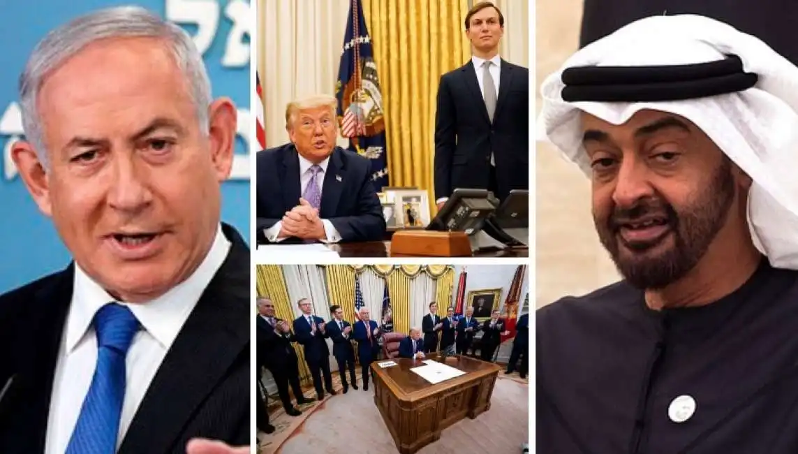 donald trump benjamin netanyahu mohammed bin zayed 