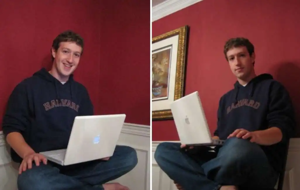 mark zuckerberg con un mac