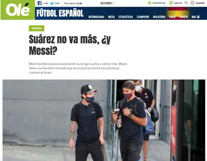 messi suarez ole'