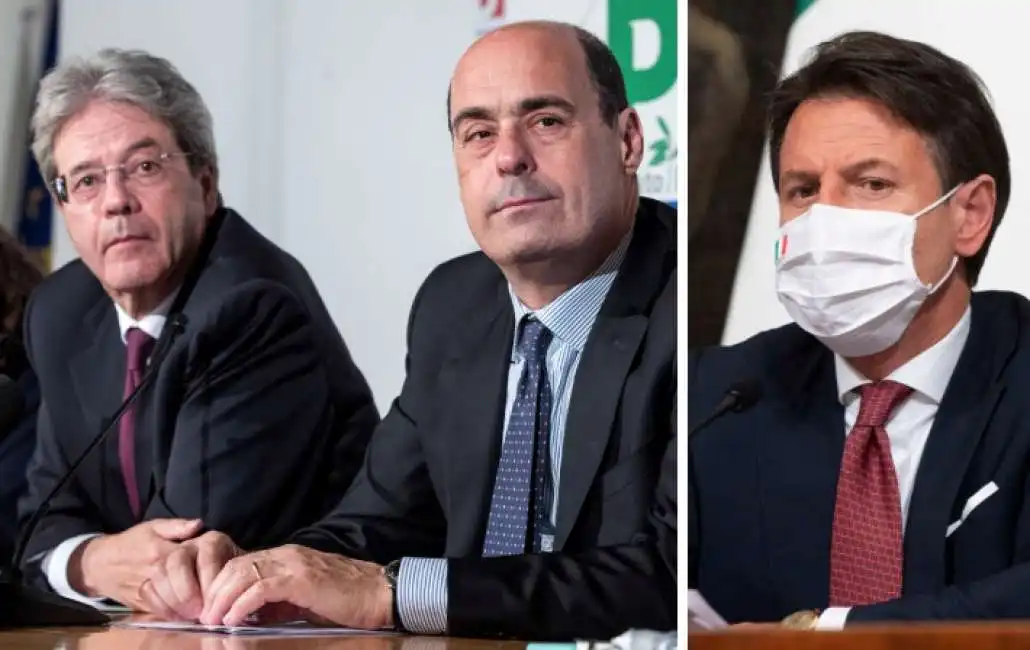 paolo gentiloni nicola zingaretti giuseppe conte 