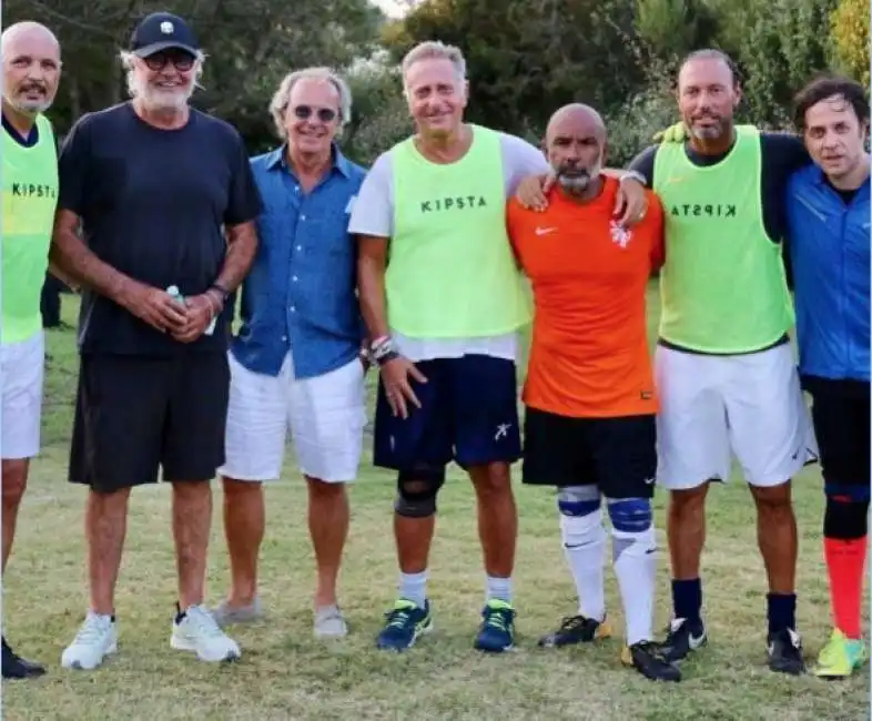 sinisa mihajlovic - flavio briatore - andrea della valle - paolo bonolis - dario marcolin - gabriele parpiglia