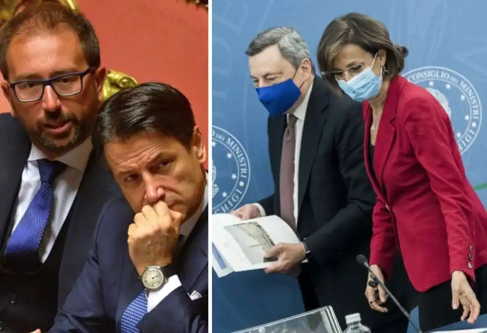 alfonso bonafede giuseppe conte marta cartabia mario draghi