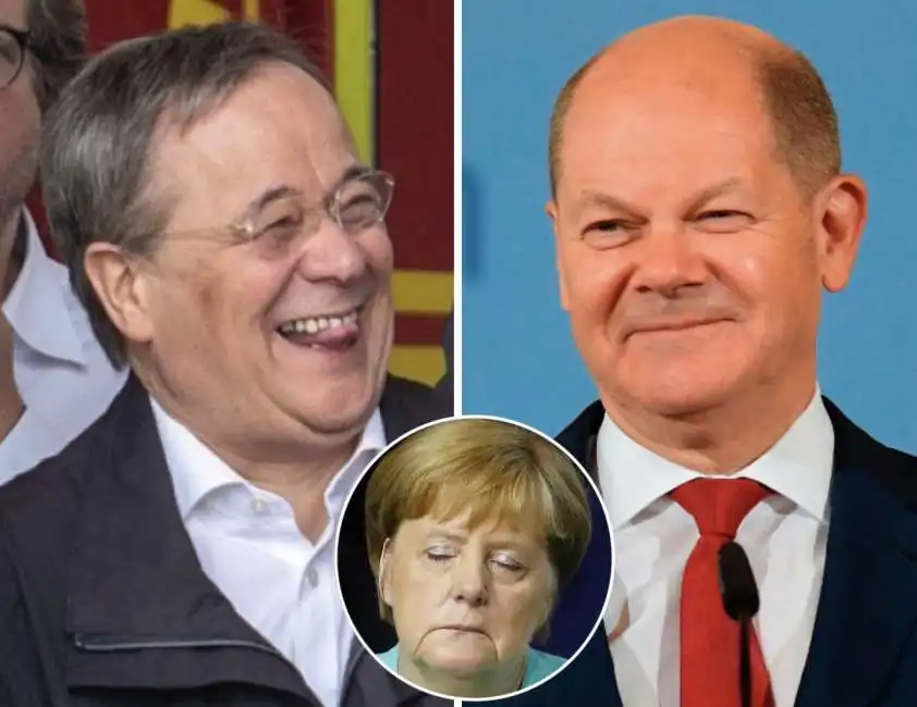 armin laschet angela merkel olaf scholz