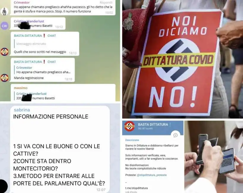 basta dittatura telegram canale no vax no green pass