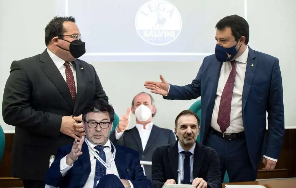 claudio durigon matteo salvini massimo bitonci giancarlo giorgetti  luca zaia