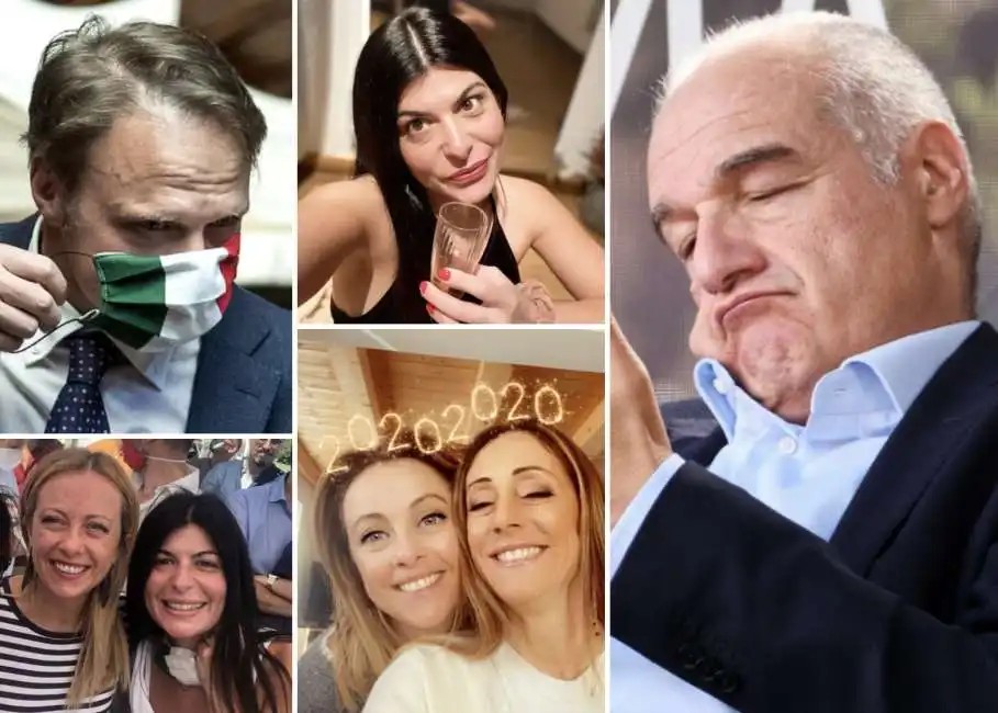 francesco lollobrigida enrico michetti giorgia arianna meloni chiara colosimo