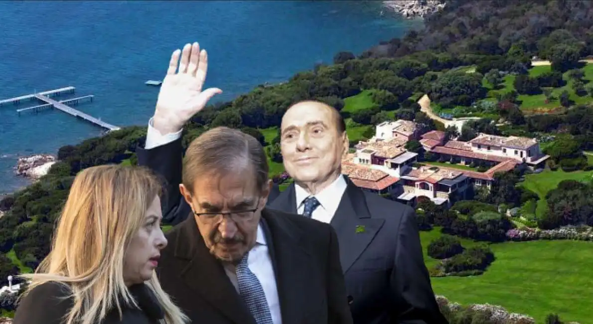 giorgia meloni ignazio la russa silvio berlusconi villa certosa