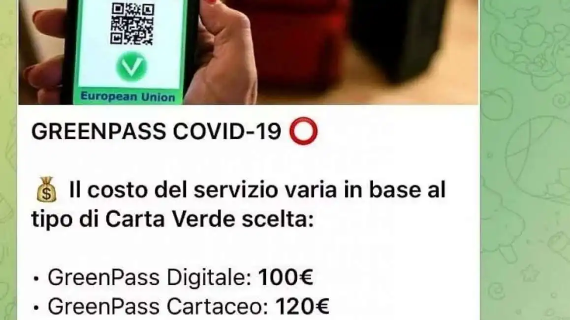 green pass finto fake fasullo