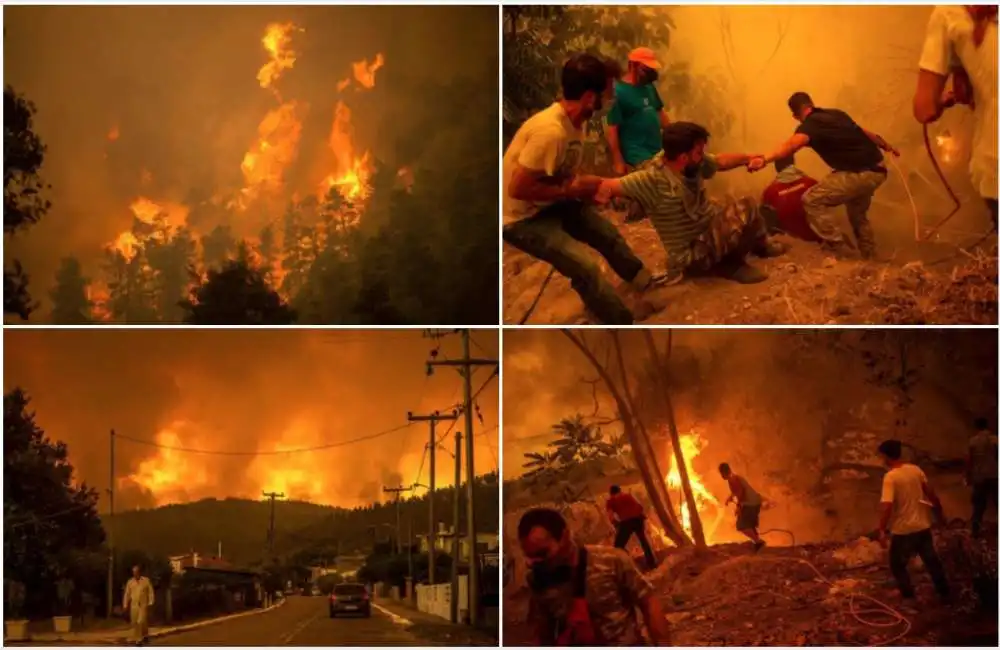 incendi isola evia grecia