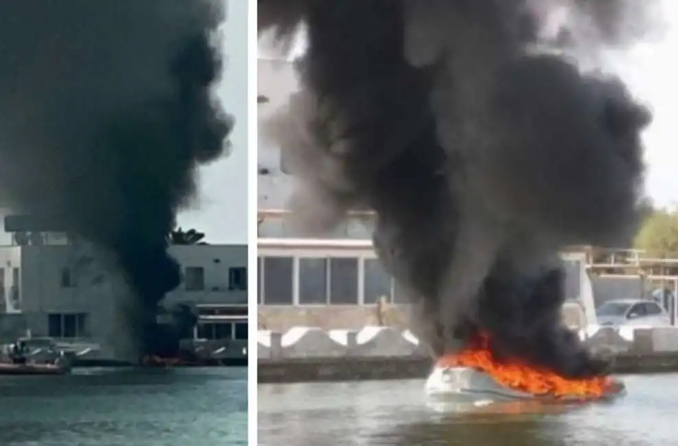 incendio gommone porto cesareo