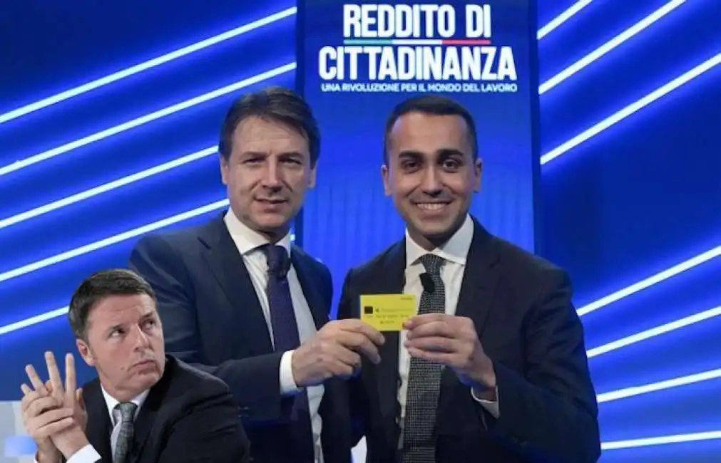 matteo renzi luigi di maio giuseppe conte reddito di cittadinanza