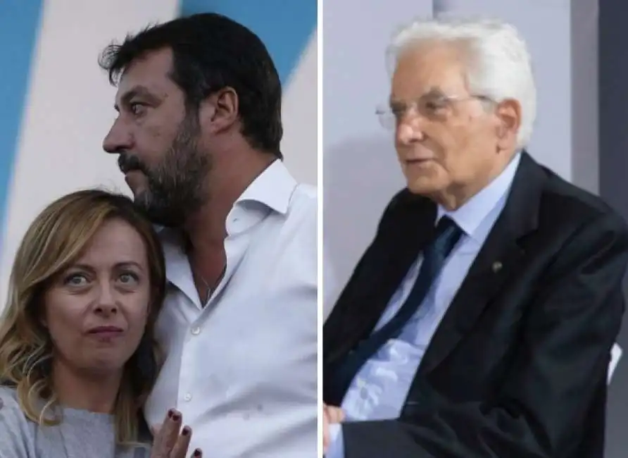 matteo salvini giorgia meloni sergio mattarella