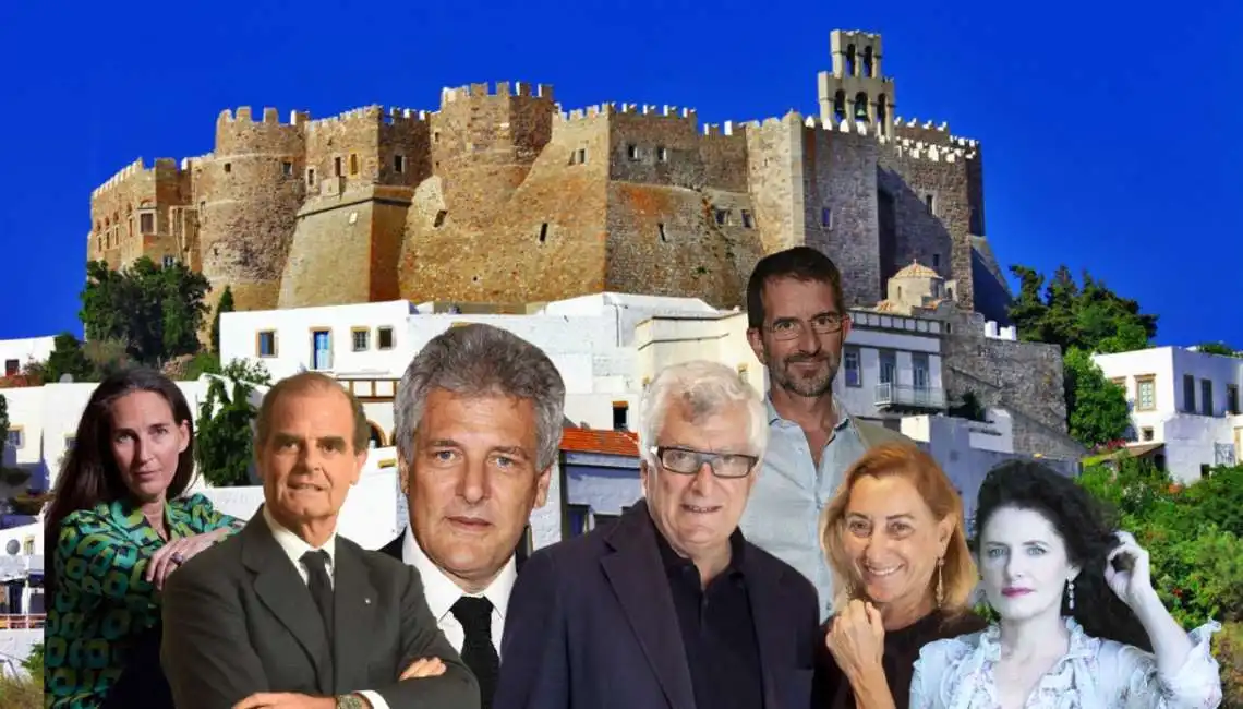 patmos miuccia prada patrizio bertelli carlo clavarino bianca d’aosta arrivabene, alain elkann, manfredi della gherardesca luisa beccaria