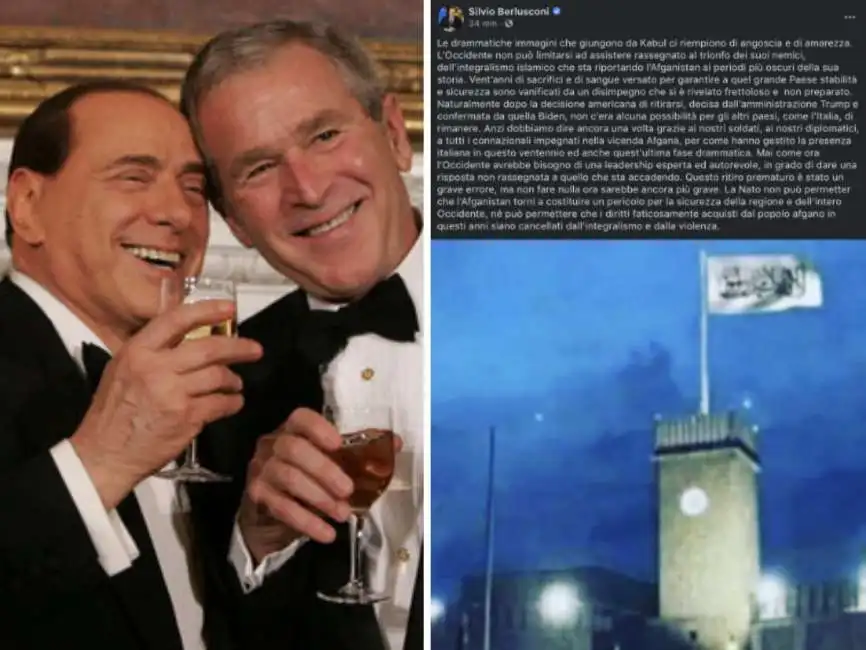 silvio berlusconi george bush afghanistan