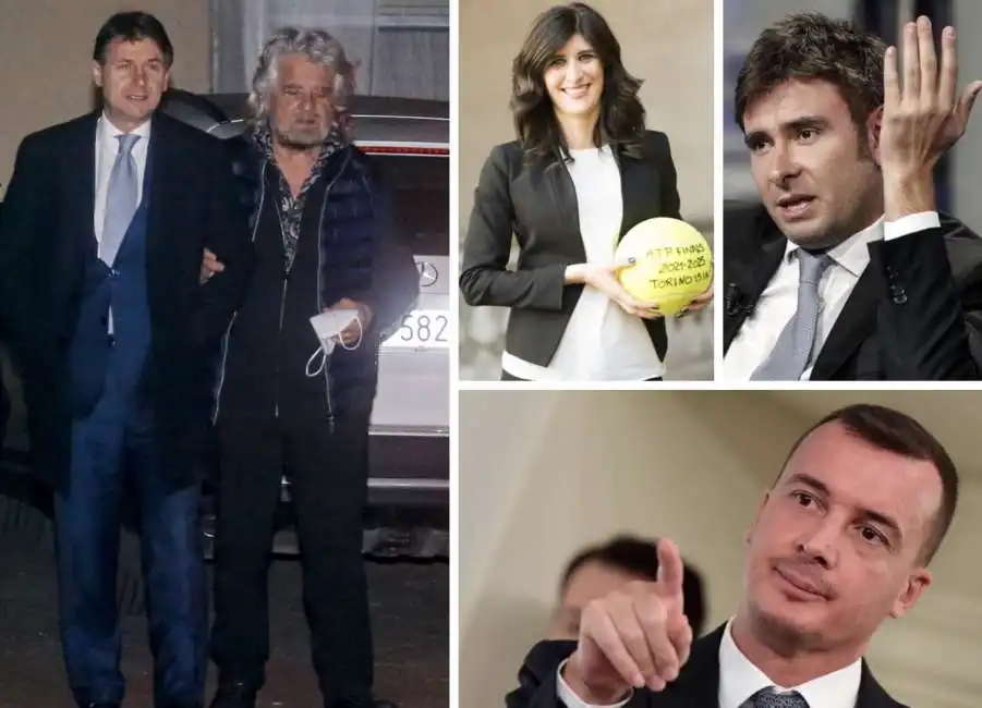 beppe grillo giuseppe conte alessandro di battista chiara appendino rocco casalino