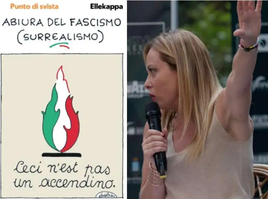 giorgia meloni fascismo fiamma tricolore 