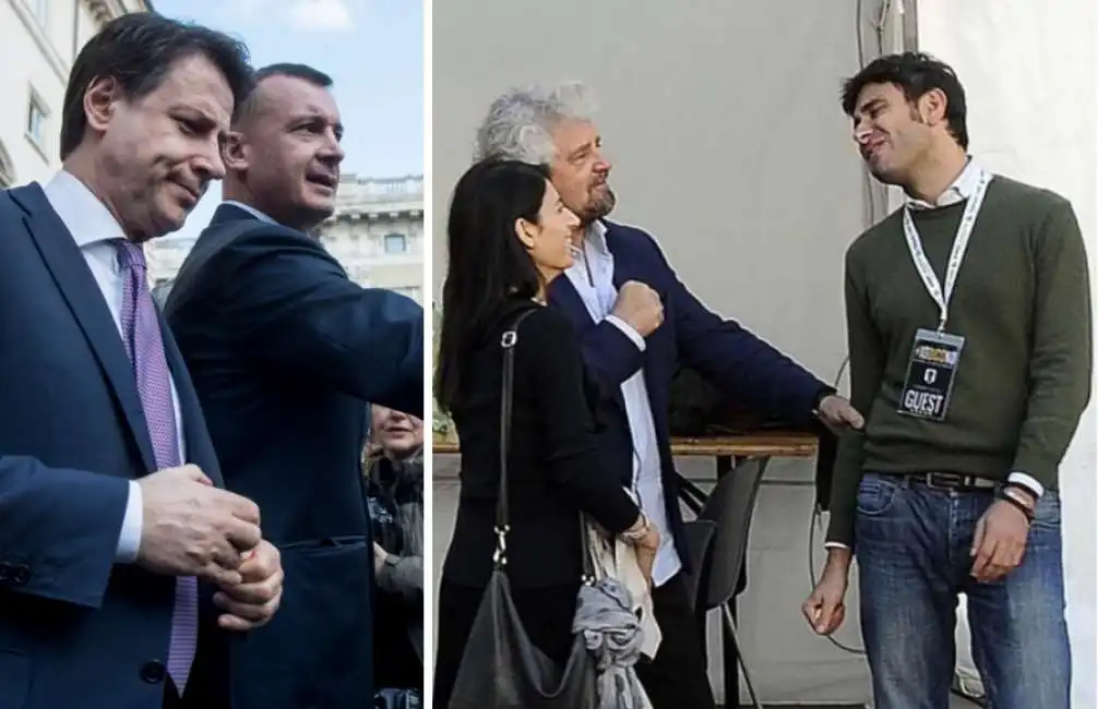 giuseppe conte rocco casalino beppe grillo virginia raggi alessandro di battista 