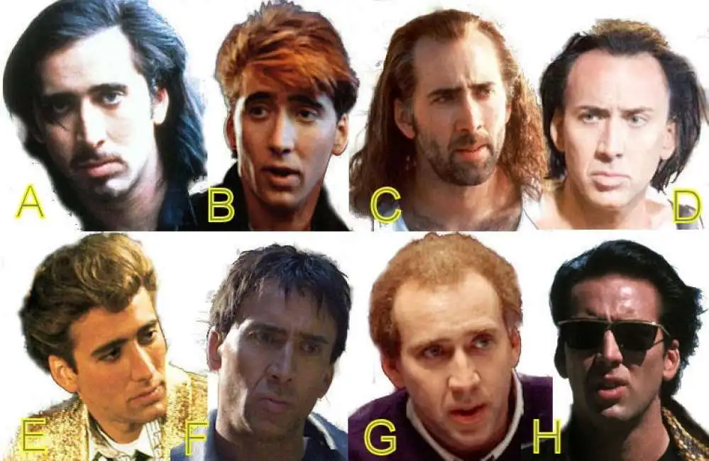 nicolas cage capelli acconciature