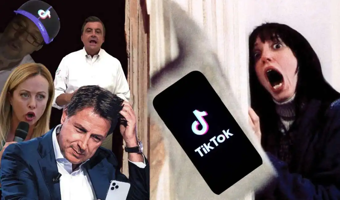 social meloni calenda conte salvini tik tok