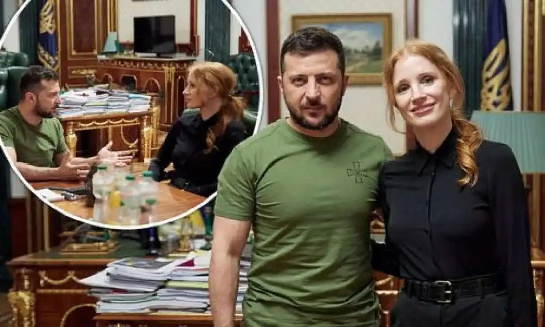 zelensky jessica chastain