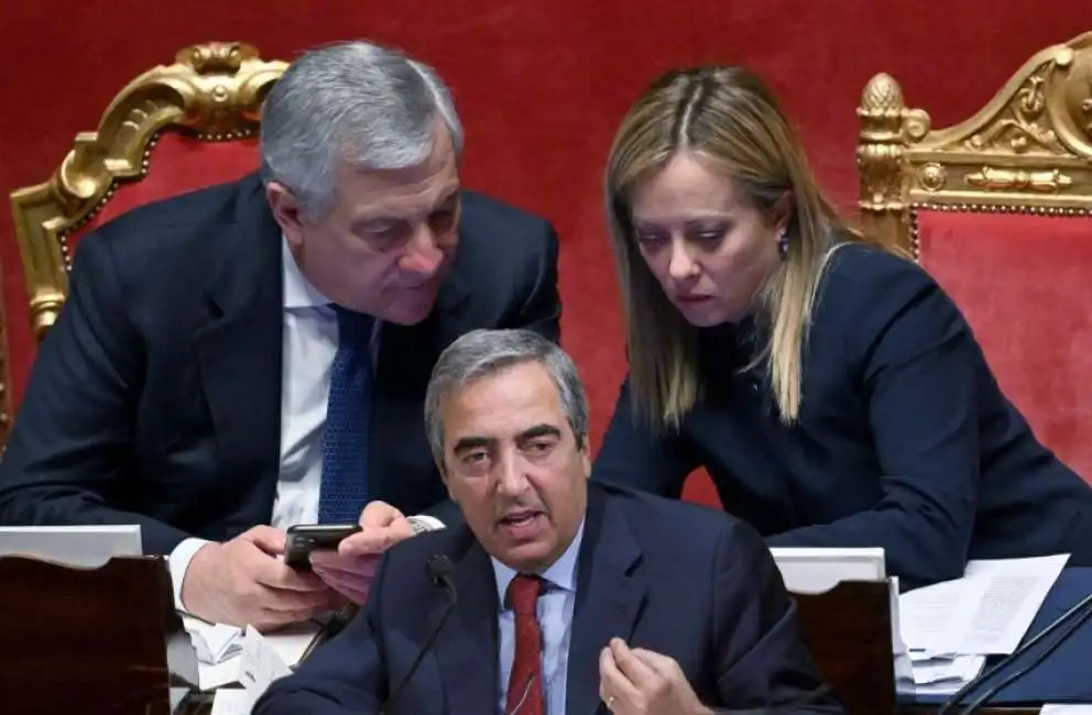 antonio tajani maurizio gasparri giorgia meloni 